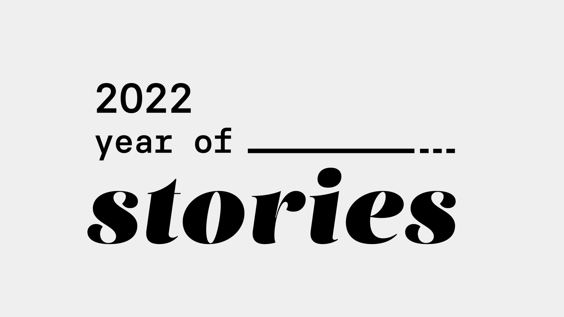 year of stories dynamic logo proposal